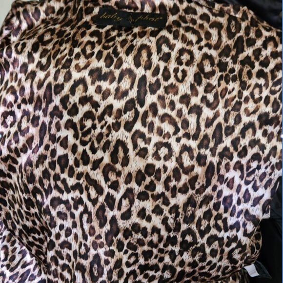 Baby Phat - Quilted Puffer Jacket, w/Leopard lining, Black, USED, size S - Picture 13 of 17